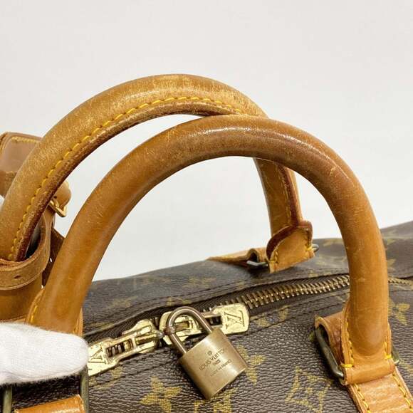 LOUIS VUITTON Authentic Brown Monogram Keepall 55 Boston Bag - Picture 8 of 13